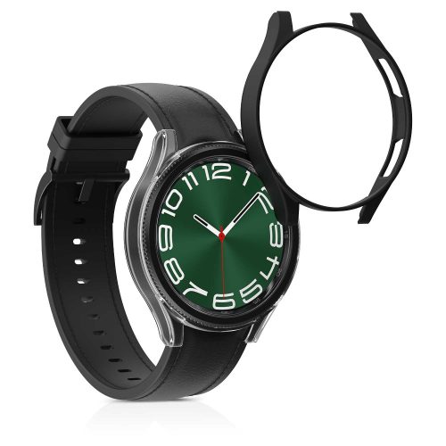 Zestaw 2 etui Kwmobile do zegarka Samsung Galaxy Watch 6 Classic, czarny/przezroczysty, plastikowy, KWM000024TJ001C