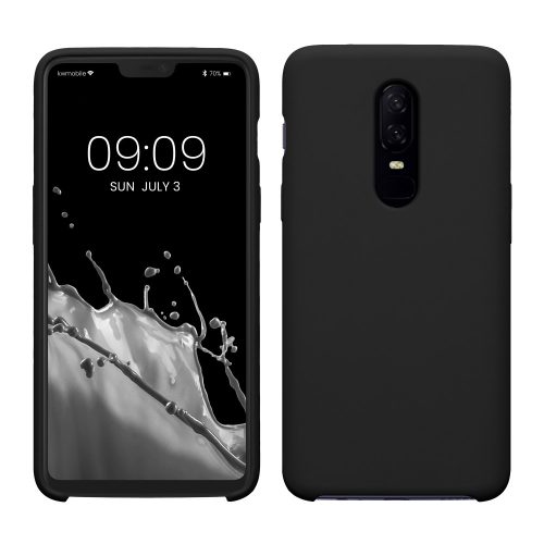 Etui Kwmobile do OnePlus 6, czarne, silikonowe, KWM0000099A030C