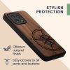 Etui Kwmobile do Xiaomi 13, brązowo-niebieskie, drewno, KWM000018BY004C