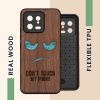 Etui Kwmobile do Xiaomi 13, brązowo-niebieskie, drewno, KWM000018BY005C