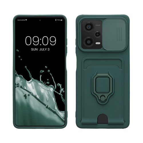 Etui Kwmobile do Xiaomi Redmi Note 12 Pro 5G, Ciemnozielone, Silikon, KWM000018UO002C