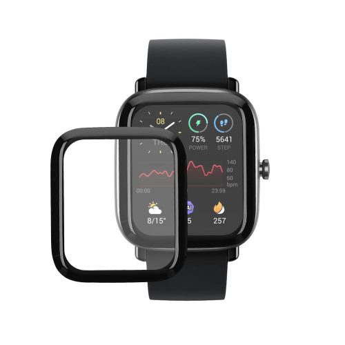 Zestaw 2 folii ochronnych Kwmobile do Amazfit GTS 2 Mini, przezroczysty/czarny, polimer, KWM000024VG001C