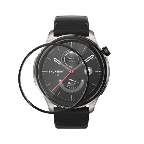 Zestaw 2 folii ochronnych Kwmobile do Amazfit GTR 4, przezroczysty/czarny, polimer, KWM000024VN001C