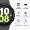 Zestaw 2 folii ochronnych Kwmobile do zegarka Samsung Galaxy Watch 5, przezroczysty/czarny, polimerowy, KWM000024WG001C