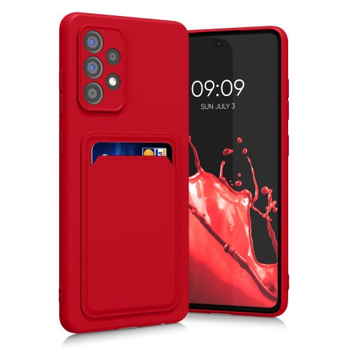 Etui Kwmobile do Samsung Galaxy A52/Galaxy A52 5G/Galaxy A52s 5G, Czerwone, Silikonowe, KWM0000133I006C