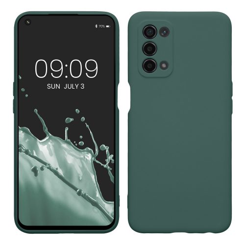 Etui Kwmobile do OPPO A74 5G/A54 5G, zielone, silikonowe, KWM0000157U021C