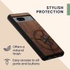 Etui Kwmobile do Google Pixel 7a, brązowo-niebieskie, drewno, KWM000019YK004C