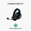 Zestaw 2 poduszek nausznych Kwmobile do Razer Kraken V3 Pro, czarny, ekoskóra, KWM000024WY001C