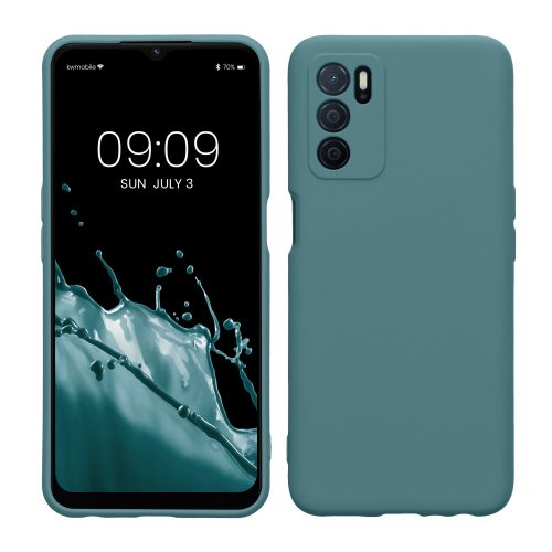 Etui Kwmobile do OPPO A16/A16s/A54s, ciemnozielone, silikonowe, KWM0000157V019C