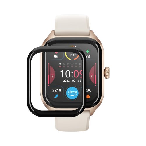 Zestaw 2 folii ochronnych Kwmobile do Amazfit GTS 4, przezroczysty/czarny, polimer, KWM000024VL001C