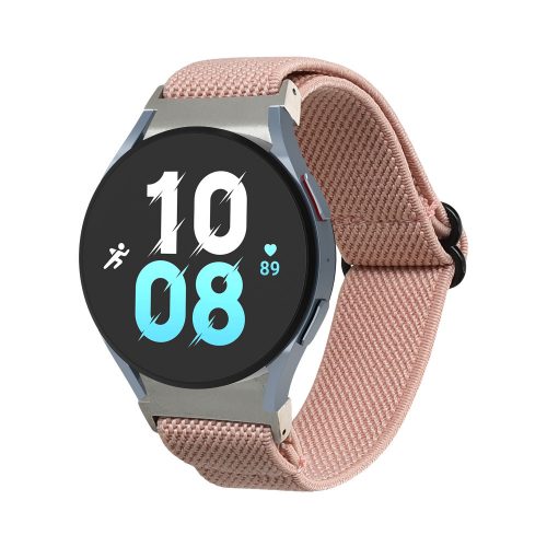 Pasek Kwmobile do zegarka Samsung Galaxy 5/Galaxy Watch 5 Pro/Galaxy Watch 4, jasnoróżowy, nylonowy, KWM000024XZ002C