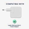 Osłona ładowarki Kwmobile do zasilacza Apple 35 W z podwójnym USB-C, biała, silikonowa, KWM000024YY001C