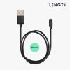 Kabel zasilający USB Kwmobile do Xiaomi Mi Band 8 Pro/Smart Band 8 Pro/Redmi Watch 3 Aktywny, czarny, plastikowy, KWM000024ZG001C