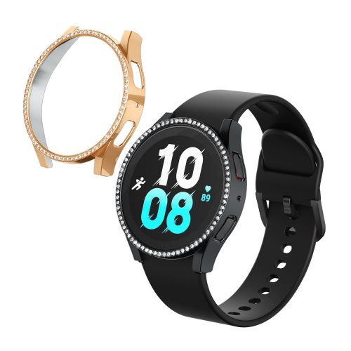 Zestaw 2 etui Kwmobile do zegarka Samsung Galaxy Watch 5, czarno-złoty, plastikowy, KWM000024ZL001C