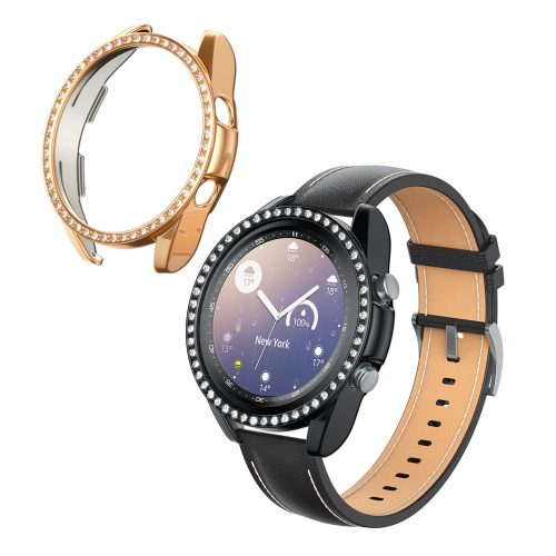 Zestaw 2 etui Kwmobile do zegarka Samsung Galaxy Watch 3, czarno-złoty, plastikowy, KWM000024ZP001C