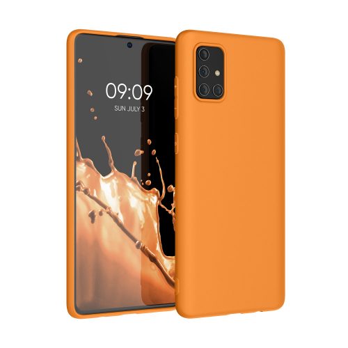 Etui Kwmobile do Samsunga Galaxy A71, Pomarańczowe, Silikonowe, KWM000010ZJ029C