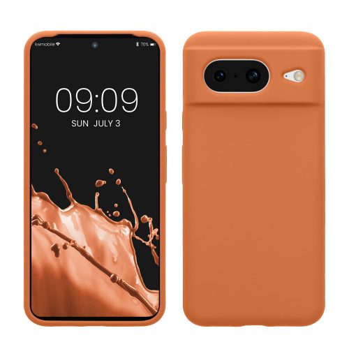 Etui Kwmobile do Google Pixel 8, pomarańczowe, silikonowe, KWM0000208F016C