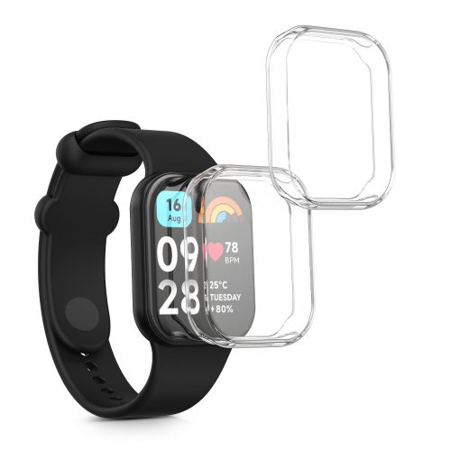 Zestaw 2 etui Kwmobile do Xiaomi Mi Band 8 Pro, przezroczyste, silikonowe, KWM0000250N001C