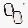 Zestaw 2 pełnych etui Kwmobile do Xiaomi Mi Band 8 Pro, czarny/różowy, plastikowy, KWM0000250O002C