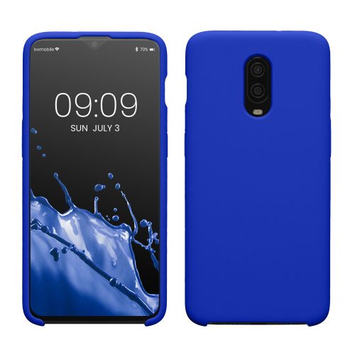 Etui Kwmobile do OnePlus 6T, niebieskie, silikonowe, KWM000009BL035C