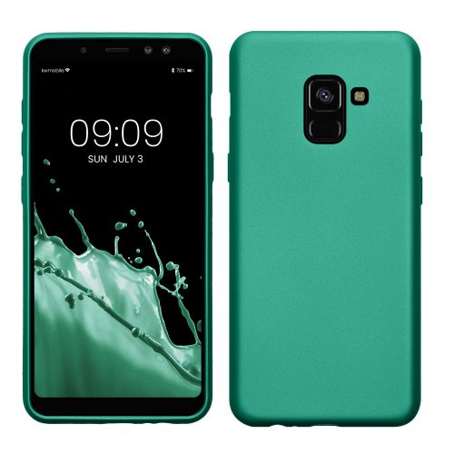 Etui Kwmobile do Samsung Galaxy A8 (2018), Zielone, Silikon, KWM0000093L011C