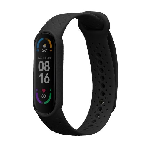 Pasek Kwmobile do Xiaomi Mi Smart Band 6/Mi Band 6, czarny, silikon, KWM0000250Y001C