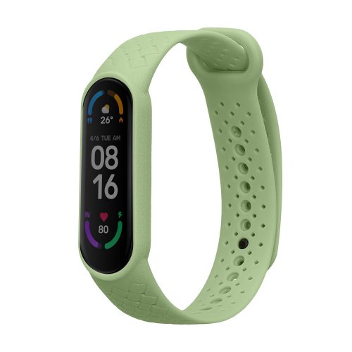 Pasek Kwmobile do Xiaomi Mi Smart Band 6/Mi Band 6, Zielony, Silikon, KWM0000250Y003C