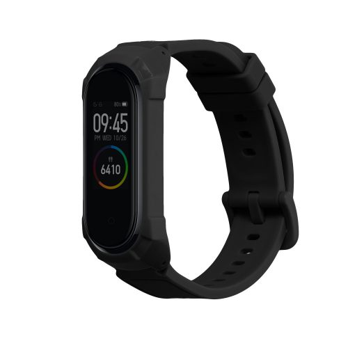 Pasek Kwmobile do Xiaomi Mi Band 6/Mi Band 5/Mi Band 4, Czarny, Silikon, KWM0000182K004C