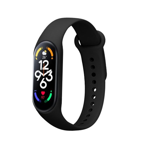 Pasek Kwmobile do Xiaomi Mi Band 7, czarny, silikon, KWM0000252C001C