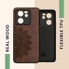 Etui Kwmobile do Xiaomi 13T/13T Pro, Brązowe, Drewniane, KWM000020IR003C