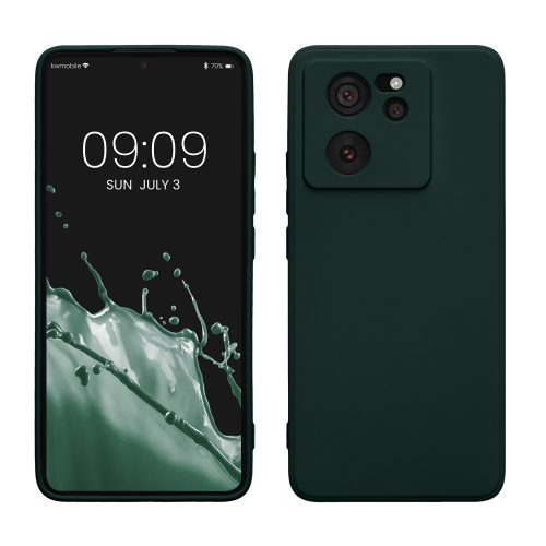 Etui Kwmobile do Xiaomi 13T/13T Pro, Ciemnozielone, Silikon, KWM000020IU002C