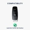 Kwmobile Osłona kluczyka do Audi 3 przyciski - Keyless Go, szara/czarna, silikon, KWM000011OW003C