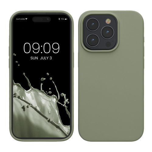 Etui Kwmobile do Apple iPhone 15 Pro, zielone, silikonowe, KWM000020CC016C