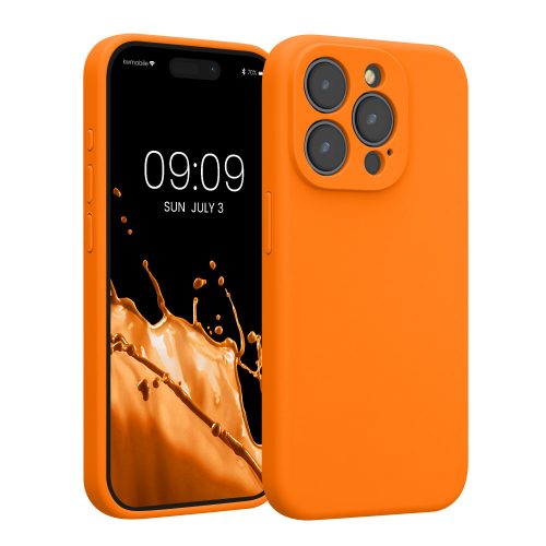 Etui Kwmobile do Apple iPhone 15 Pro, pomarańczowe, silikonowe, KWM000022OM004C