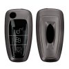 Kwmobile Osłona kluczyka do samochodu Ford 3 przyciski - Keyless Go, szara/czarna, silikon, KWM0000252Z001C