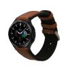 Pasek Kwmobile do zegarka Samsung Galaxy 4/Galaxy Watch 4 Classic/Galaxy Watch 3, brązowy/czarny, skóra naturalna, KWM0000253H001C