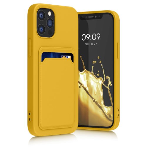 Etui Kwmobile do Apple iPhone 12/iPhone 12 Pro, żółte, silikonowe, KWM0000134D012C