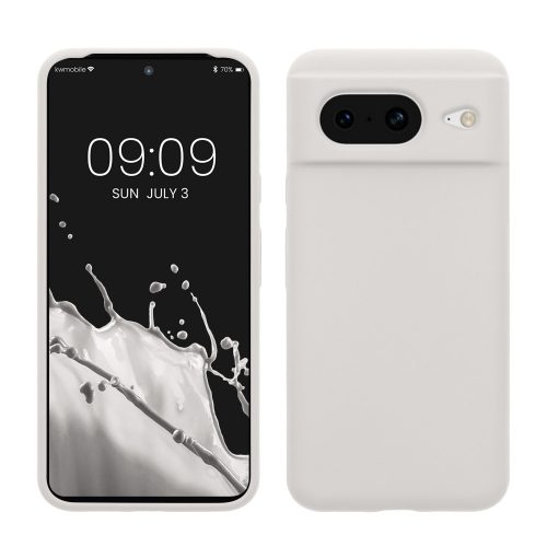 Etui Kwmobile do Google Pixel 8, białe, silikonowe, KWM000020JF002C