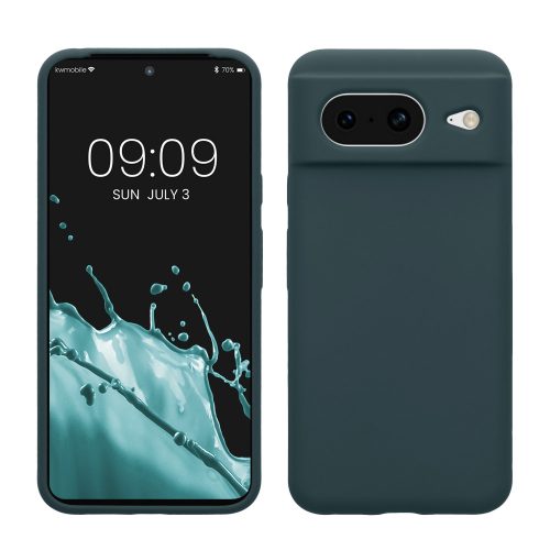 Etui Kwmobile do Google Pixel 8, Ciemnozielone, Silikon, KWM000020JF010C