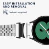 Zestaw 4 adapterów do paska Kwmobile 20 mm do zegarka Samsung Galaxy 5/Galaxy Watch 5 Pro/Galaxy Watch 4, czarny/złoty, stal, KWM0000207H002C