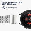 Zestaw 4 adapterów do paska Kwmobile 20 mm do zegarka Samsung Galaxy 5/Galaxy Watch 5 Pro/Galaxy Watch 4, srebrny/czarny, stal, KWM0000255D001C