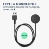 Kabel ładujący USB Kwmobile do zegarka Google Pixel 2, czarny, plastikowy, KWM0000255M001C