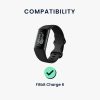 Kwmobile Kabel zasilający USB do Fitbit Charge 6, czarny, plastikowy, KWM0000255N001C