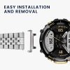 Zestaw 4 adapterów do paska Kwmobile 22 mm do Amazfit T-Rex 2, srebrny/czarny, stal, KWM0000255K001C