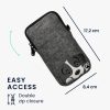 Uniwersalne etui na telefon Kwmobile, rozmiar XL – 6,8 cala, szary/czarny, tekstylny, KWM000016AK025C