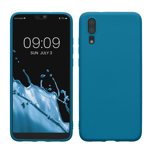 Etui Kwmobile do Huawei P20, niebieskie, silikonowe, KWM000008PX013C