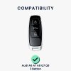 Kwmobile Osłona kluczyka do Audi 3 przyciski - Keyless Go, czarno-złota, silikon, KWM0000256J001C