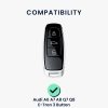 Kwmobile Osłona kluczyka do Audi 3 przyciski - Keyless Go, biała/złota, silikonowa, KWM0000256J002C