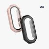 Zestaw 2 pełnych etui Kwmobile do Xiaomi Mi Band 8, czarny/różowy, plastikowy, KWM0000206D003C