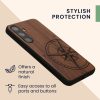 Etui Kwmobile do Samsung Galaxy S24 Plus, Ciemny Brąz, Drewno, KWM000021PI002C